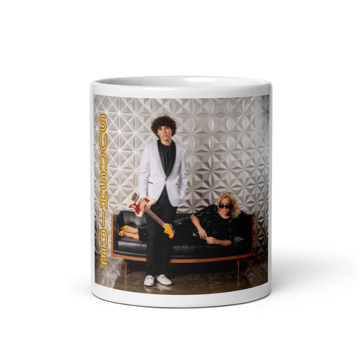 SUNSHINE DUO BAND - White glossy mug